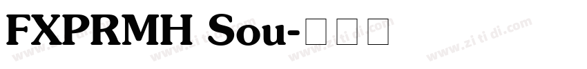 FXPRMH Sou字体转换
